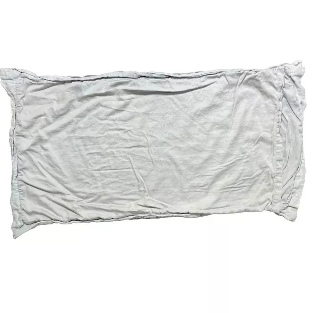 Pottery Barn King Pillowcase Sham 1 Single Cotton Linen Blend Border Bedding